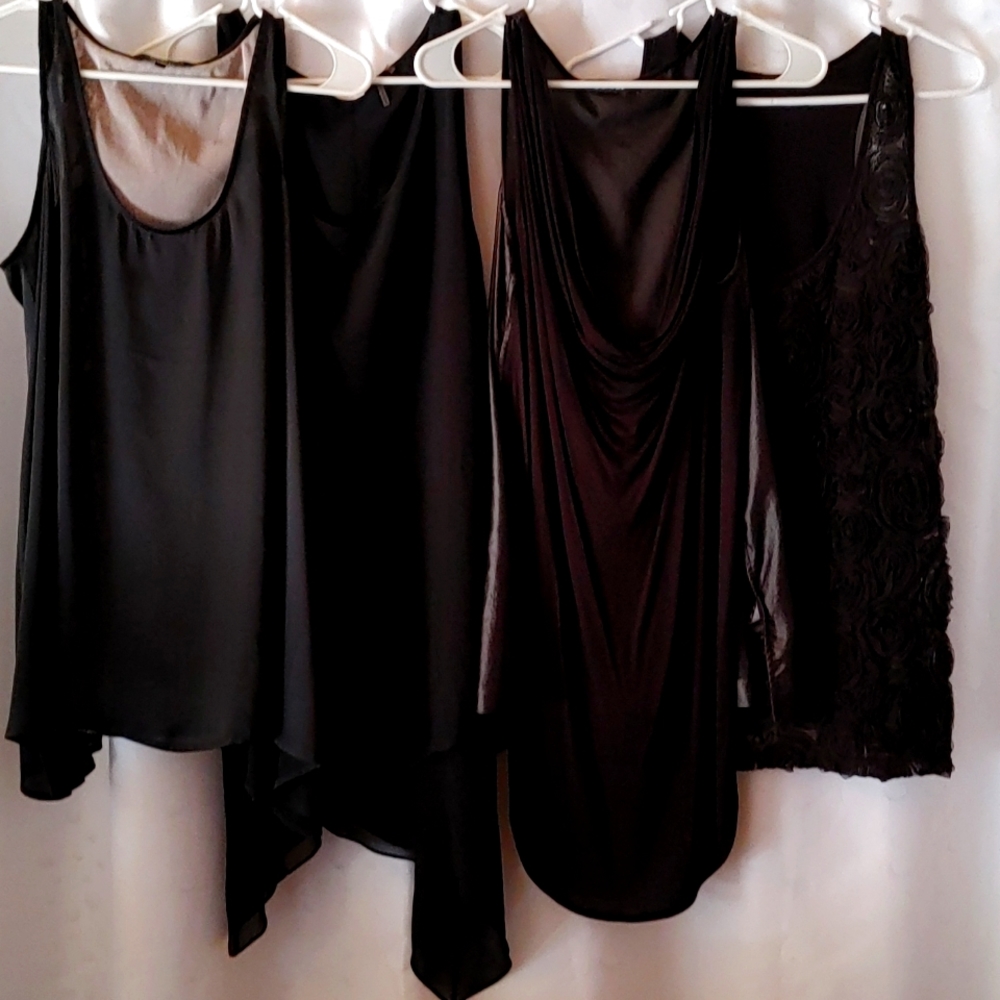 4 Black TOPS,express,soft surrounding,forever 21,west kei